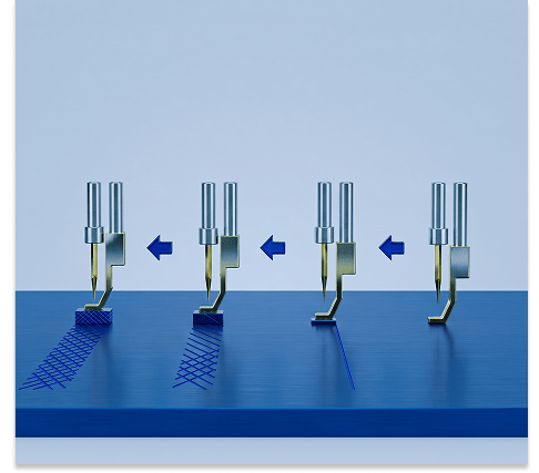 New automatic material thickness detection system (*optional)